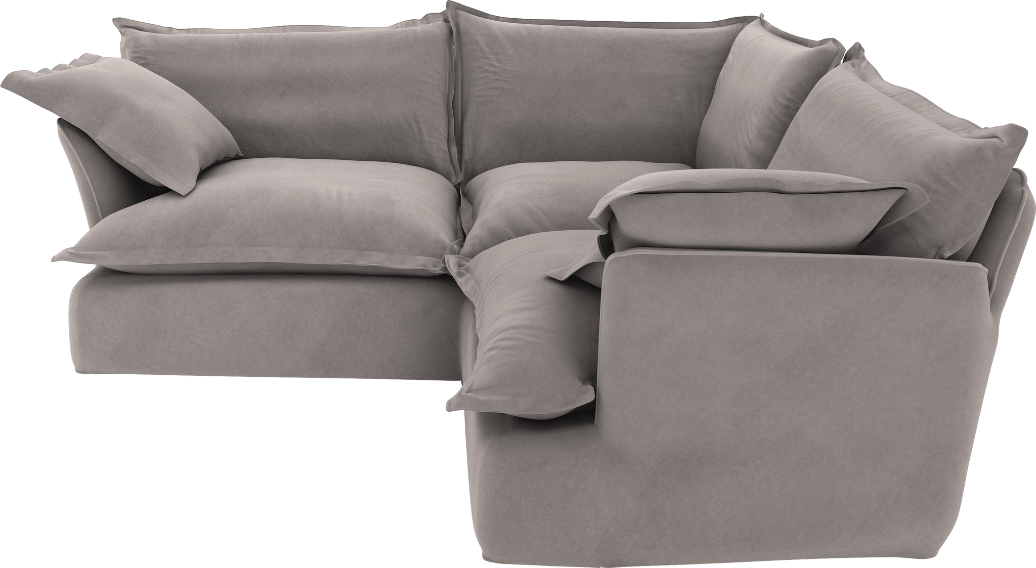 Grey  Velvet Song 2X2M Corner Sofa Additional Cover