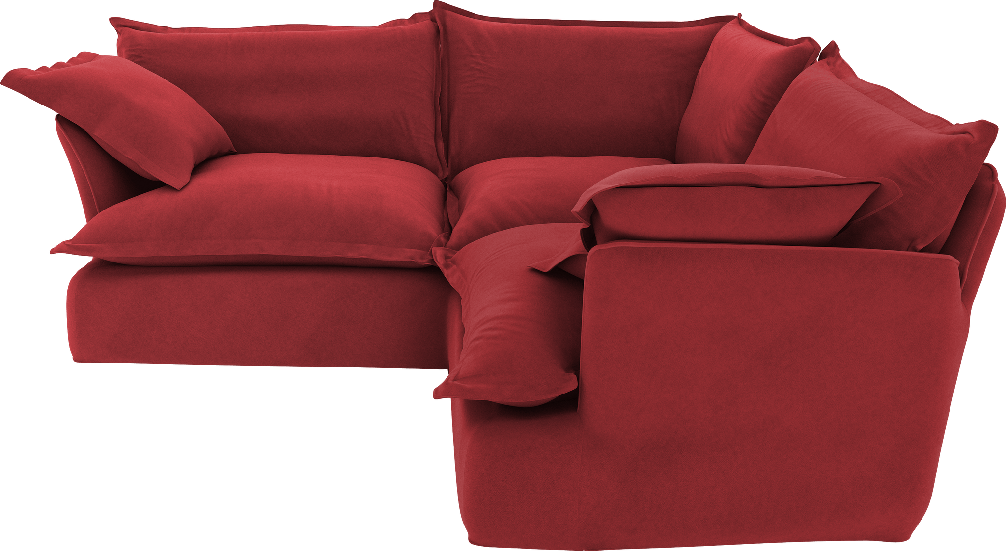 Rust  Velvet Song 2X2M Corner Sofa Additional Cover