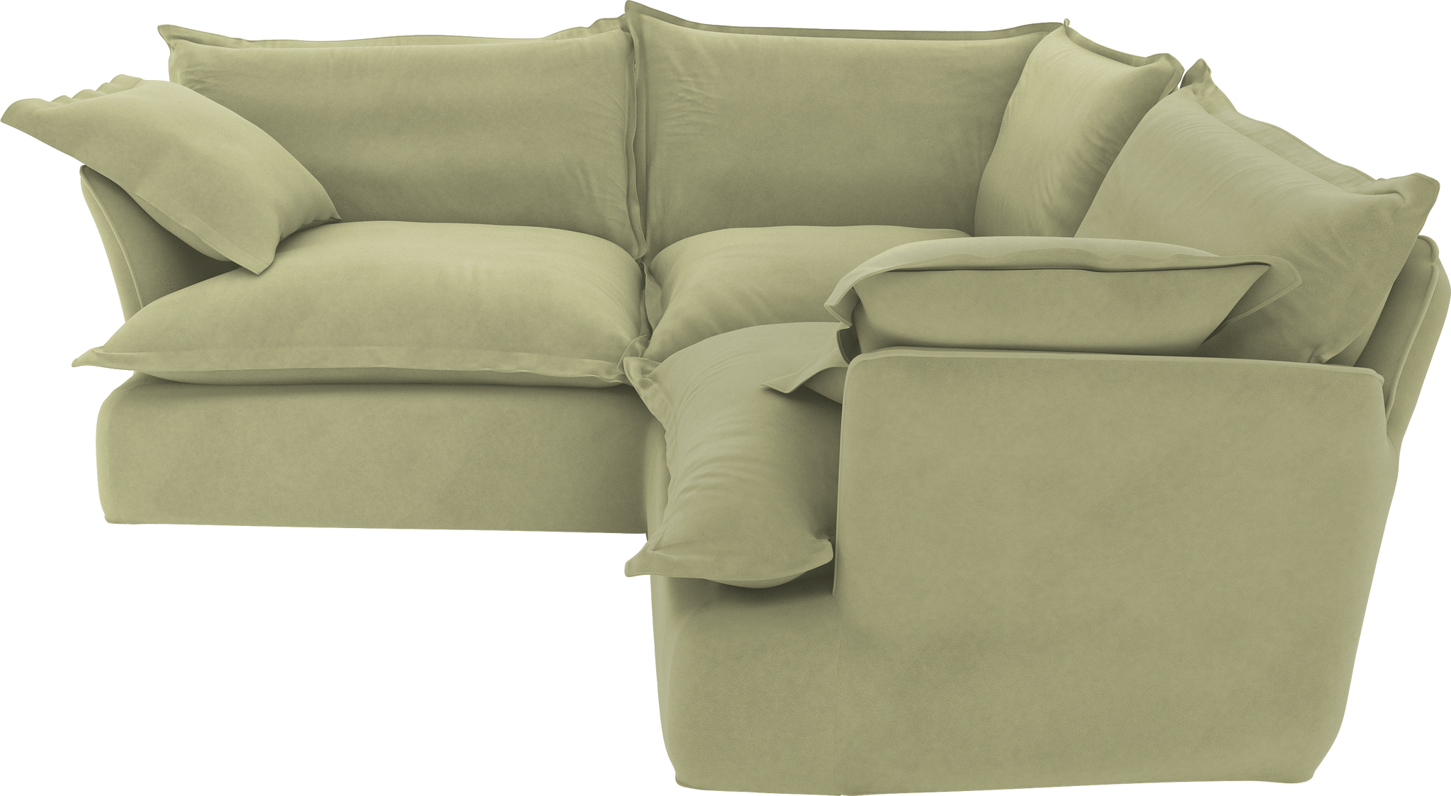 Sage  Velvet Song 2X2M Corner Sofa Additional Cover