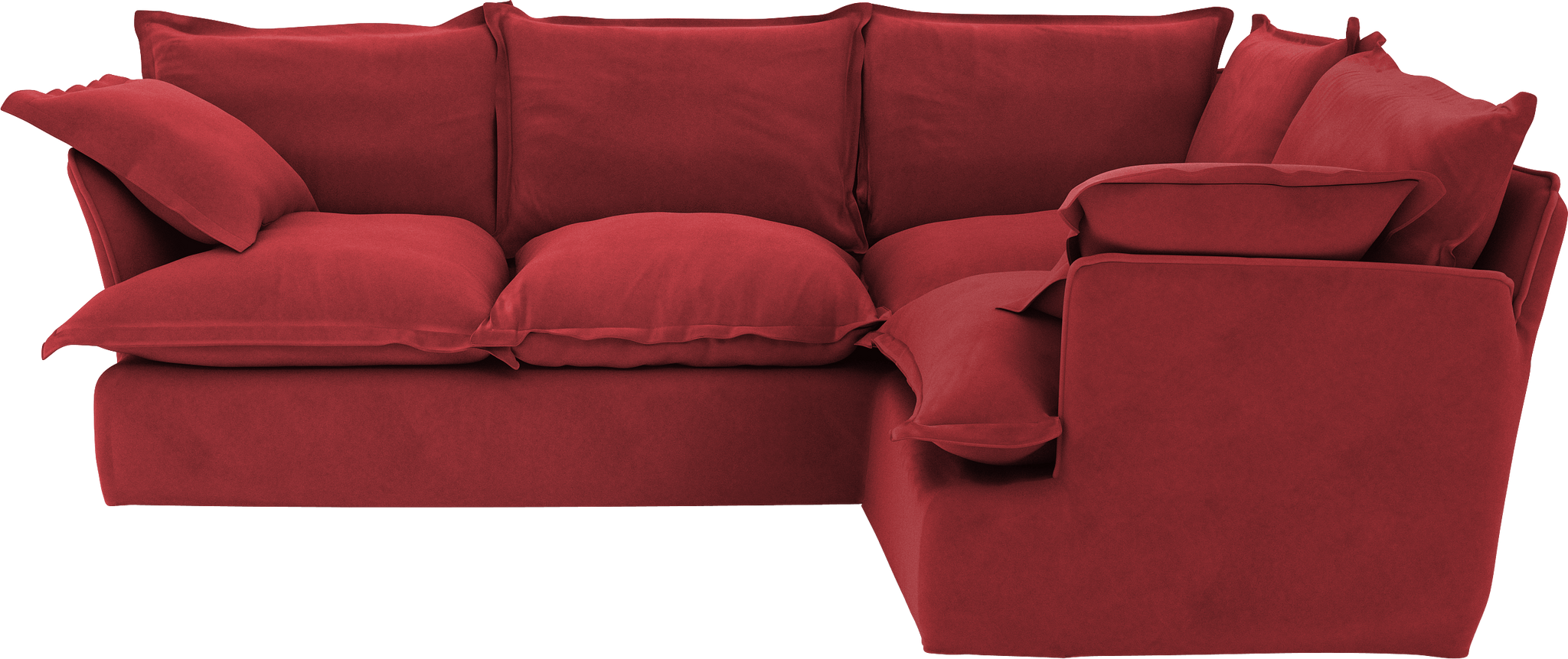 Rust  Velvet Song 2X3M Corner Sofa Additional Cover