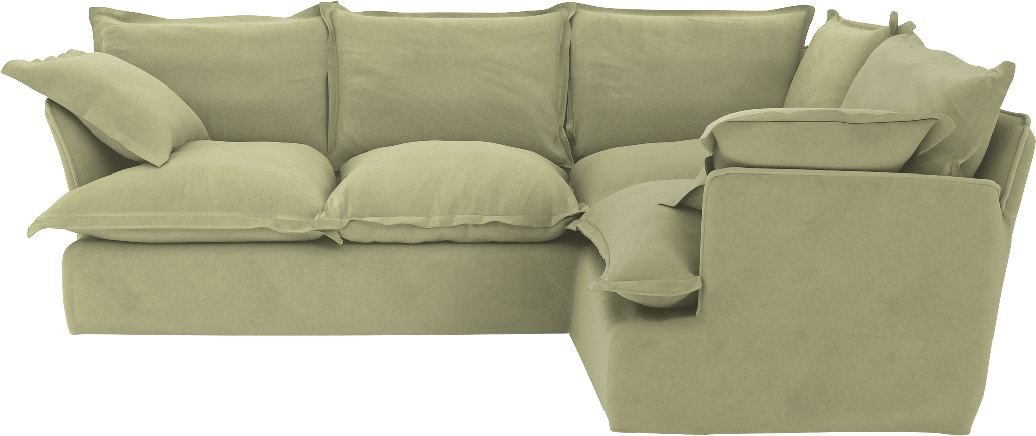 Sage  Velvet Song 2X3M Corner Sofa Additional Cover