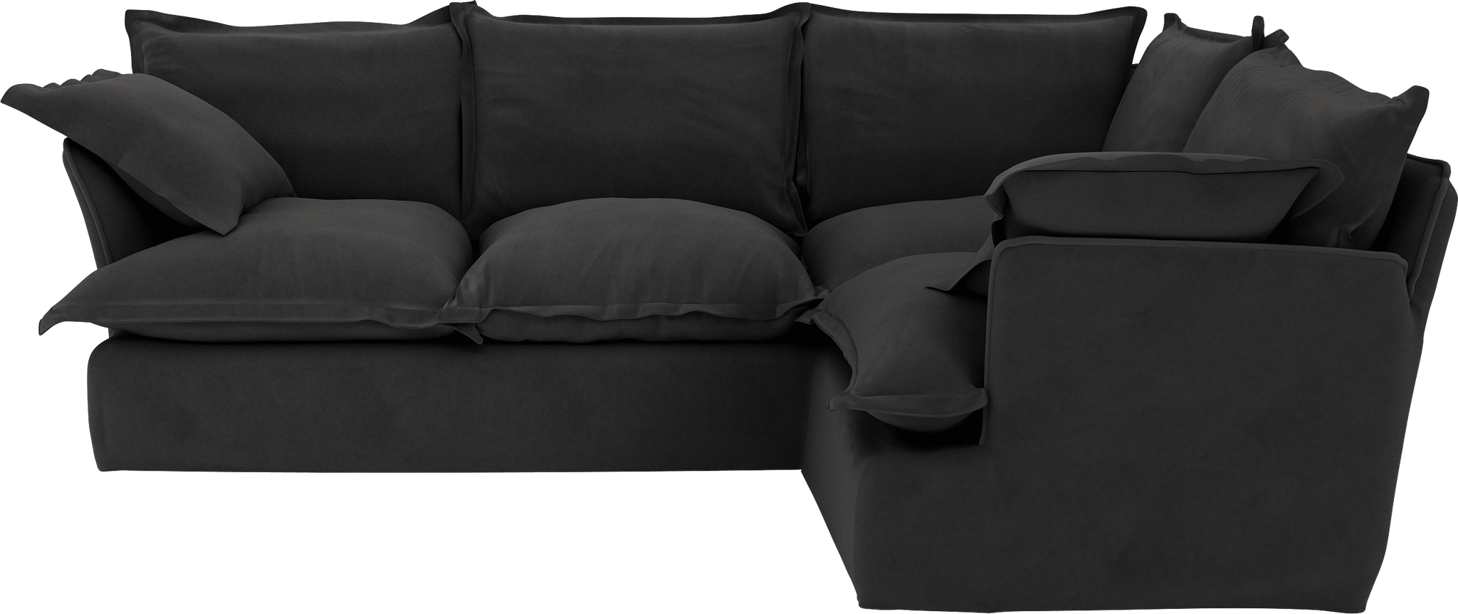 Slate  Velvet Song 2X3M Corner Sofa Additional Cover