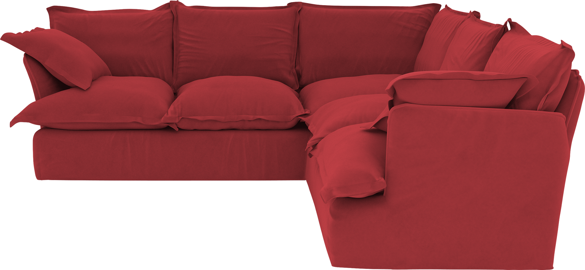 Rust  Velvet Song 3X3M Corner Sofa Additional Cover