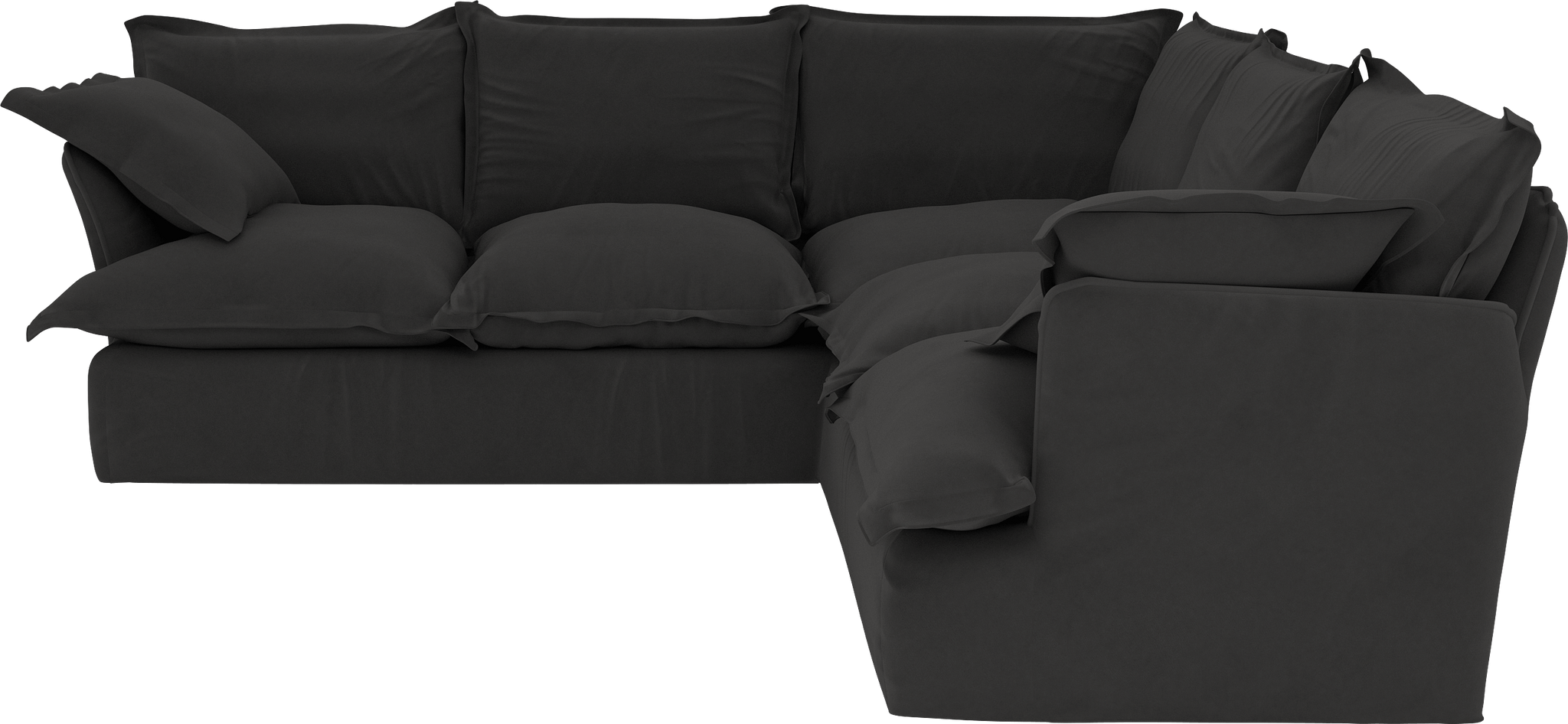 Slate  Velvet Song 3X3M Corner Sofa Additional Cover