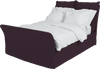 Aubergine  Linen Song Double Bed Additional Cover