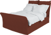 Terracotta  Linen Song Double Bed Additional Cover