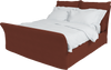 Terracotta  Linen Song Super King Bed Additional Cover