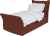 Terracotta  Linen Song Single Bed Additional Cover